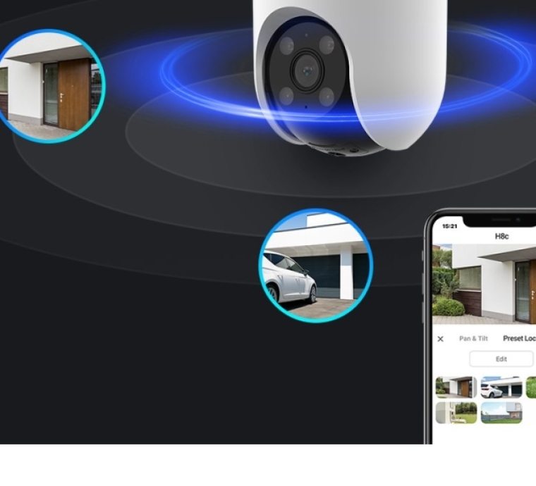 Camera EZVIZ H8C 3MP hồng ngoại (Kết nối Wifi, xoay 360o)